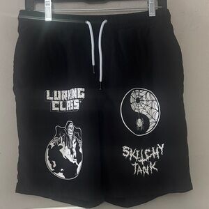 Black Graphic Men's Shorts